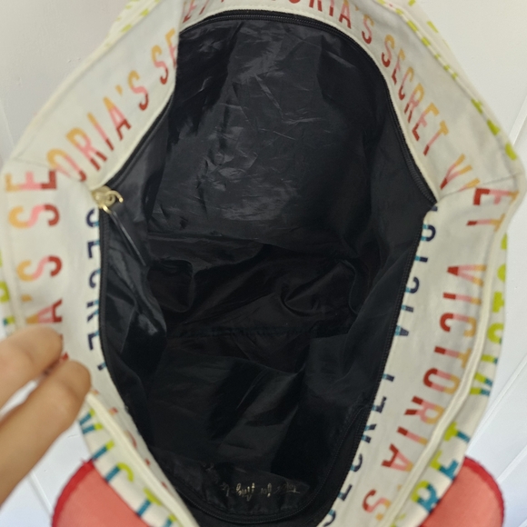 Victoria Secret Shopper Rainbow Lettering Tote Bag - Picture 9 of 9